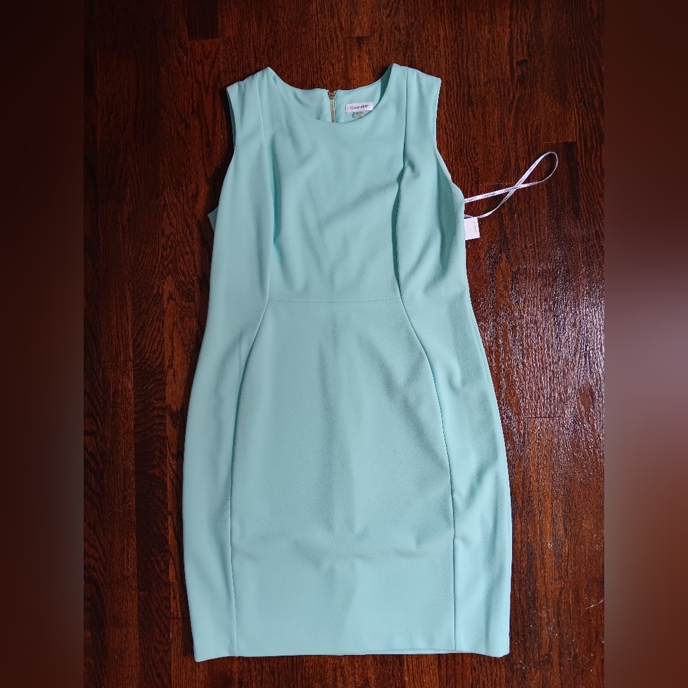 Calvin Klein work dress Size 16 Aqua color